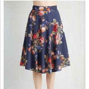 Floral office skirt